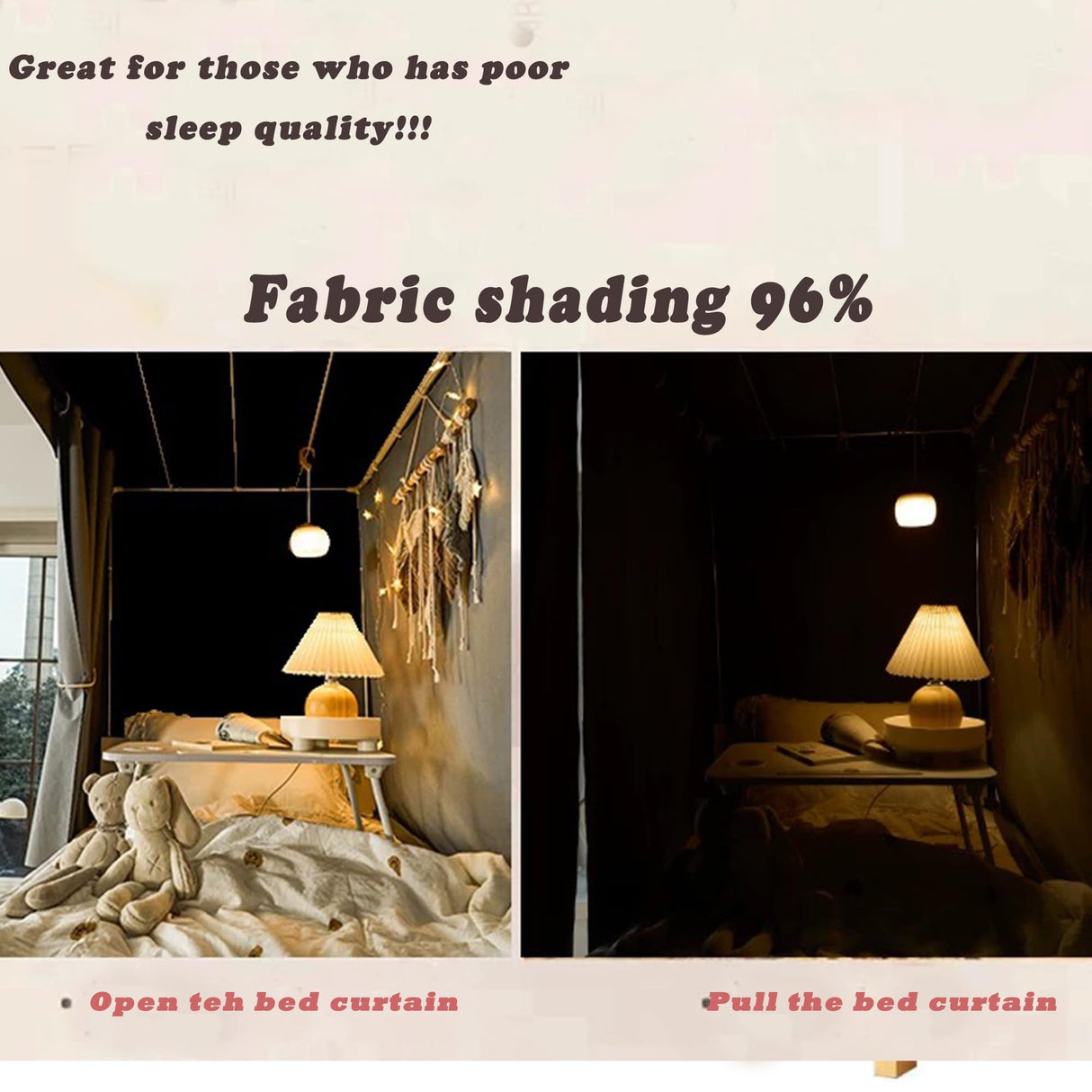 Navhao 2 Panels,Dorm Home Solid Thicken Bunk Blackout Bed Curtains Cloth Bed Canopy Men Women Single Sleeper, Pink Navhao