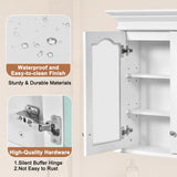 Virubi Medicine Cabinet with Mirror, 40" x 28" Wall Mounted Bathroom Storage Cabinet with Glass Doors and Adjustable Shelves, Over The Toilet Storage Cabinet Virubi