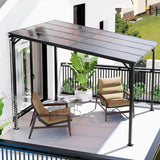 Yalissey 10'×8' Patio Gazebo with Waterproof Fuzzy Strip, Outdoor Gazebo with Innovative Base Support, Wall Mounted Gazebos Pergola with Roof for Backyard, Decks, Garden Yalissey