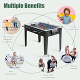 Goplus 48'' Foosball Table, Wooden Soccer Games Table w/ 2 Footballs, Score Keepers, Indoor Home, Game Room, Arcade Competition Sized Football Table for Adult Kids Youth (Black) Goplus