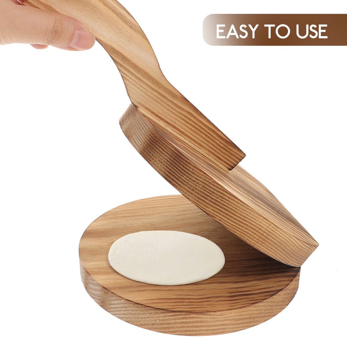 Dough Presser Dough Pressing Tool Wooden Wooden Tortilla Press Maker Manual Dumpling Wrapper Presser Kitchen Gadgets for Home Kitchen Wooden Taco Press Kichvoe