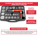 DKwoeshg Pneumatic Brake Caliper Compression Tool Kit, Air Operated Disc Brake Piston Wind Back Rewind Tool Set for Automotive Maintenance and Repair DKwoeshg