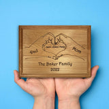 CHEERZEER CUSTOMIZE Family Wood Plaque With Heart - Custom Wood Gift for Christmas Family Mom Grandma, Christmas Wall Sign CHEERZEER CUSTOMIZE