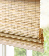 LazBlinds Cordless Bamboo Roman Shades, Privacy Window Treatment, Roll Up Bamboo Blinds for Windows, 27'' W x 60'' H LazBlinds
