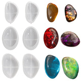 Voaesdk 6 Pcs Pebbles Resin Molds, 3D Pebbles Stone Silicone Molds for Resin, 3 Sizes Irregular Stone Epoxy Molds for DIY Resin Crafts Candle Soap Plaster Concrete Art Paint Rocks Voaesdk