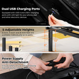 koorlian Adjustable Bed Frame Split King with 5 Height Options, High Thrust Quiet Motors, A&C USB Ports, Independent Head & Foot Incline, 10 Minutes Tool-Free Easy Assembly, Wireless Remote Control koorlian