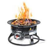 Outland Living Portable Propane Fire Pit, 19-inch, 58,000 BTU Smokeless Gas Firebowl | Perfect for Camping, Patio, Backyard, Tailgating, Deck, RV| Black 823 Standard Outland Living