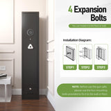 SAPITAL 4 Gun Safe,Gun Safe for Rifles and Pistols,Gun Cabinet for Rifles and Shotguns with Drawer,Electronic Rifle Safe,Gun Safes & Cabinets with LED Light, Removable Shelf and Gun Rack (4-gun safe) SAPITAL