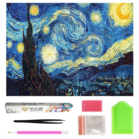 OWAY Full Drill 5D Diamond Painting 20X16 inch, Paint by Number Kits Starry Night Diamond Painting Kits for Home Wall Decor OWAY