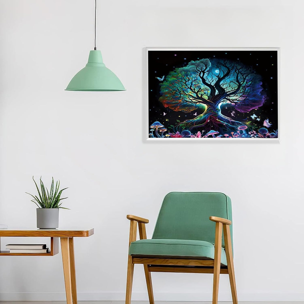 hyzsj Paint by Numbers Kit for Adults with Frame,Tree of Life Paint by Numbers for Adults, Paint by Number with Easel, DIY Paint by Number Kits for Home Wall Decor （11.8x15.7inch） hyzsj