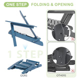 Wooden Folding Adirondack Chair with Ottoman, Pre-Assembled Backrest and Seat Board, Lounge Chair for Outdoor Patio Garden Lawn Backyard Firepit Deck Pool Beach Wood-Natrl