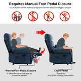 HOMYEDAMIC Oversized Recliner Chair, Plus Size 28 inch Large Wide Seat Manual Flannel Recliner with Pockets, Lumber Pillow 350 lb Capacity for Living Room Adults HOMYEDAMIC