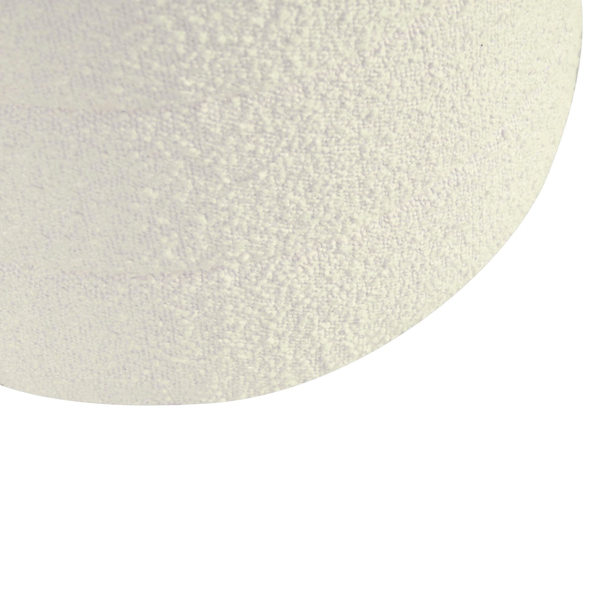 HomePop Storage Round Ottoman with Removable Lid Home Décor|Upholstered Round Foot Rest Ottoman - Cream Boucle HomePop