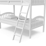 Storkcraft Long Horn Twin-Over-Twin Bunk Bed (White) - GREENGUARD Gold Certified, Converts to 2 individual twin beds Storkcraft