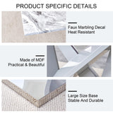 JUFU Modern Dining Table for 8,Grey FauxMarble Dining Table for 8 Person,Kitchen Table,71'' Large Dinner Table Ideal for Dining Room, Kitchen JUFU