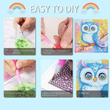 6 Pack 5D Diamond Painting Kits for Kids Beginners,Full Drill Cute Animals Diamond Art Kits,Diamond Art Arts and Crafts for Kids Ages 4-8-12,Home Wall Decor 6x6 Inch VividMeng