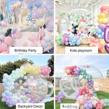 10FT Inflatable Bubble House Dome for Kids, Clear PVC Inflatable Bubble House Tent with Tunnel, Bubble Balloon House with 800W Air Blower, 600W Air Pump with 50pcs Balloons Inflatable Dome for Party AEOR