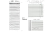 YIIBAII Mini Blinds Suitable for 26" W x 64" H Windows 1" Aluminum Horizontal Venetian Blinds Darkening with Rope and Pole can Mounted Inside or Outside YIIBAII