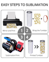 OFFNOVA Stainless Steel Glitter White 20 OZ Tumbler, 2 Pack with Lid and Straw, Sublimation Tumbler Blank Coffee Mug, Double-Walled Vacuum Insulated OFFNOVA