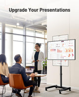 Perlegear Floor TV Stand with Mount for 26-50 inch TVs up to 55 lbs, TV Floor Stand with Rotation, Tilt, Level, Height Adjustable TV Stand for Bedroom/Living Room, Max VESA 300x300mm, PGFS12 Perlegear