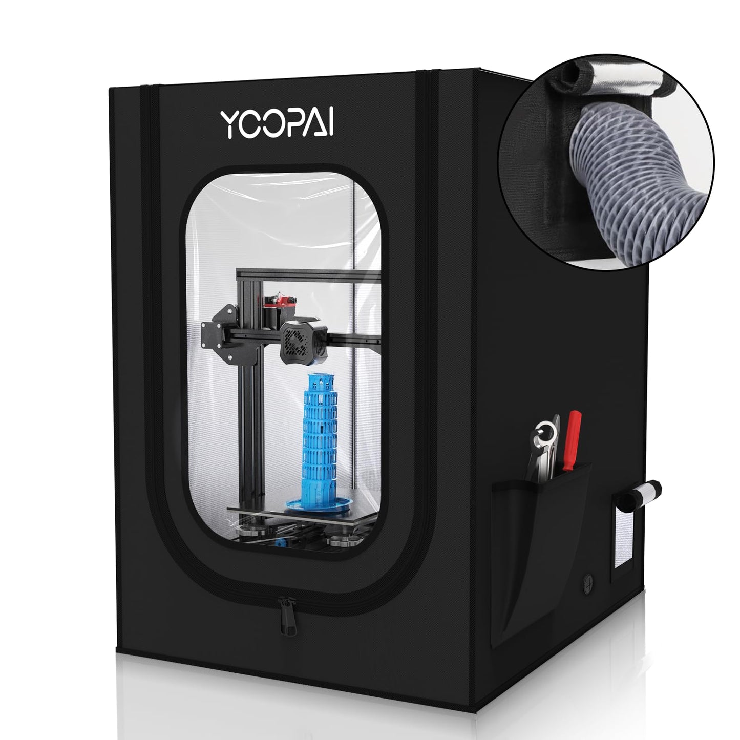 YOOPAI 3D Printer Enclosure, Fireproof Dustproof Tent Constant Temperature Protective Cover for Creality Ender 3/Ender 3 Pro/Ender 3V2/Ender 3S1/Neo/Anycubic Elegoo, 29.5×25.6×21.6" - WoodArtSupply