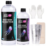 Bundle Set of 51oz Deep Pour Epoxy Resin and 1 Gallon Fast Cure Resin Epoxy LET'S RESIN EPOXY RESIN