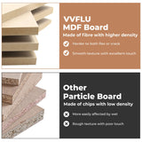 VVFLU Farmhouse White Dresser for Bedroom with 4 Drawers and 2 Barn Doors, White Wood Chest of Drawers 47 Inch Wide, Large, Long, Adjustable Shelves, 5 Legs, Living Dining Room, Entryway, Hallway VVFLU