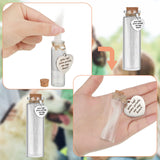 Nuenen 2 Pcs Pet Hair Glass Memorial Bottle Dog Keepsake Memorial Pet Loss Memory Sympathy Gift Vials for Hair with Heart Shape Ornaments White Organza Bags Cat Keepsake Glass for Ashes Fur Urn Nuenen