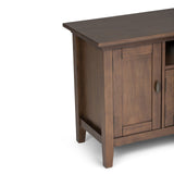 SIMPLIHOME Redmond SOLID WOOD 72 inch Wide Transitional TV Media Stand in Rustic Natural Aged Brown For TVs up to 80 inches for the Living Room and Entertainment Center SIMPLIHOME