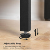 HOOBRO 29.5" Narrow Console Table with 2 Fabric Drawers, Small Entryway Table with 2-Tier Storage Shelves, Thin Sofa Table, Side Table, for Living Room, Hallway, Rustic Brown and Black BF71XG01 HOOBRO