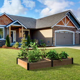 Outdoor Essentials Haven 4 ft. x 8 ft. Natural Cedar Raised Garden Bed Outdoor Essentials