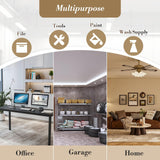 Athena Collection 71" Tall Metal Storage Cabinet with 2 Doors and 6 Ajustable Shelves, Garage Storage Cabinet for Files, Tools, Home Offcie, School, Garage, Pantry, Grey Black Athena Collection