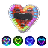 Soldering Practice Kit, ICSTATION Heart Shaped LED Light Soldering Project RGB LED DIY Electronic Kit for Beginners Diyers Student STEM Education and Valentine's Day Present for Your Lover IS