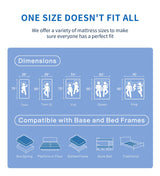 Konuzu Full Mattresses,Hybrid 12 Inch Full Mattress in a Box,Memory Foam & Individually Pocket Spring for Pain Relief,Pressure Relief. Konuzu