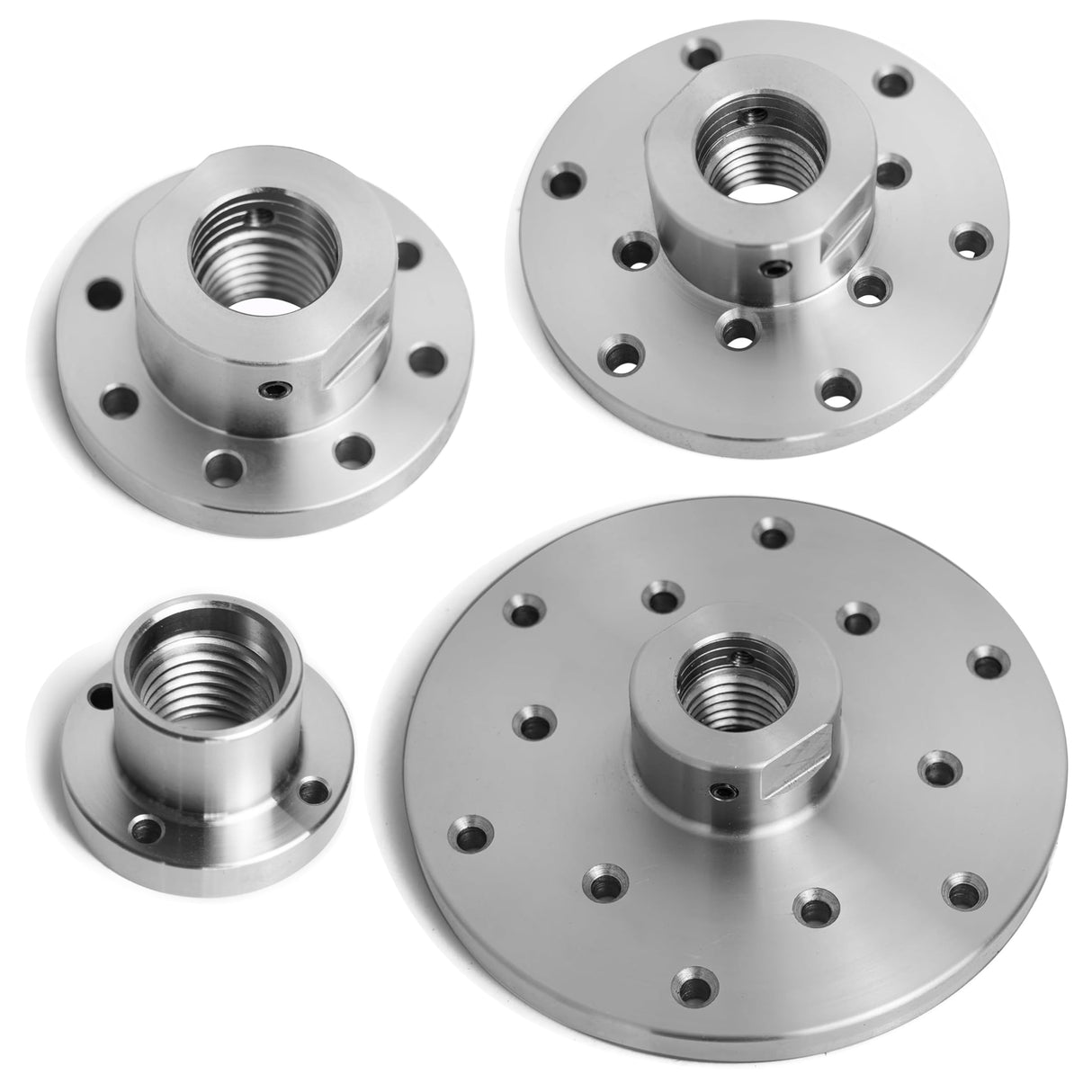 BMWOOD 1”X8TPI Face Plate Set, Includes four pcs: 2" 3" 4" 6" with Thread 1”X8TPI, With Four Nylon Washers for Woodturning lathe, Woodworking tools. BMWOOD