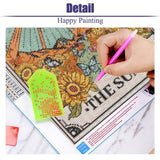WUDWL Diamond Painting Kits for Adults - 3 Pack Sun and Moon DIY 5D Diamond Art Kits Full Drill Diamond Dots Paintings with Diamonds Gem Art and Crafts Home Decor 12x16inch WUDWL