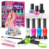 Shemira Nail Art Kit for Girls, Nail Polish Kit for Kids Ages 7-12 Years Old, Ideal Birthday Gift for Girls 7 8 9 10 11 12 Years Old, Nail Polish GIft Set for Teens Shemira