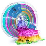 Goto Guard Silk Rainbow PLA Filament, Silk PLA Multicolor Filament Color Changing with Green Blue Purple Pink Yellow PLA, 3D Printing Filament 1.75mm 3D Filament 1kg Goto Guard