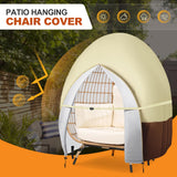 Outdoor Patio Hanging Egg Chair Cover Double Waterproof Oxford Outdoor Pod Swing Loveseat 91 X 87 Inches Bicherub