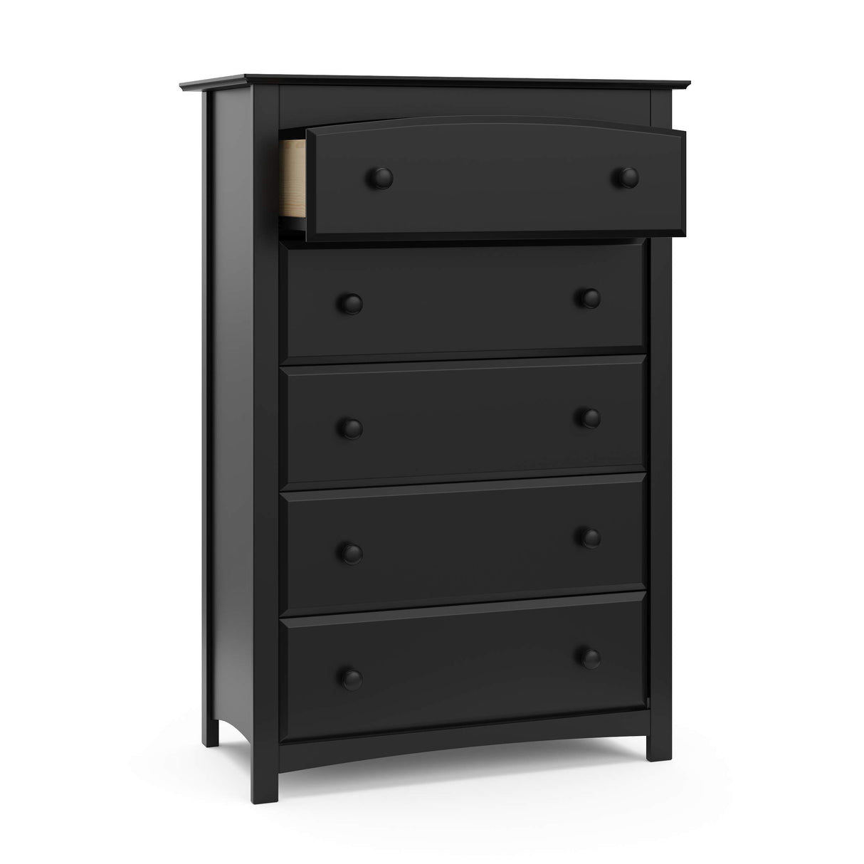 Storkcraft Kenton 5 Drawer Dresser (Black) – Dresser for Kids Bedroom, Nursery Dresser Organizer, Chest of Drawers for Bedroom with 5 Drawers, Universal Design for Children’s Bedroom STORKCRAFT