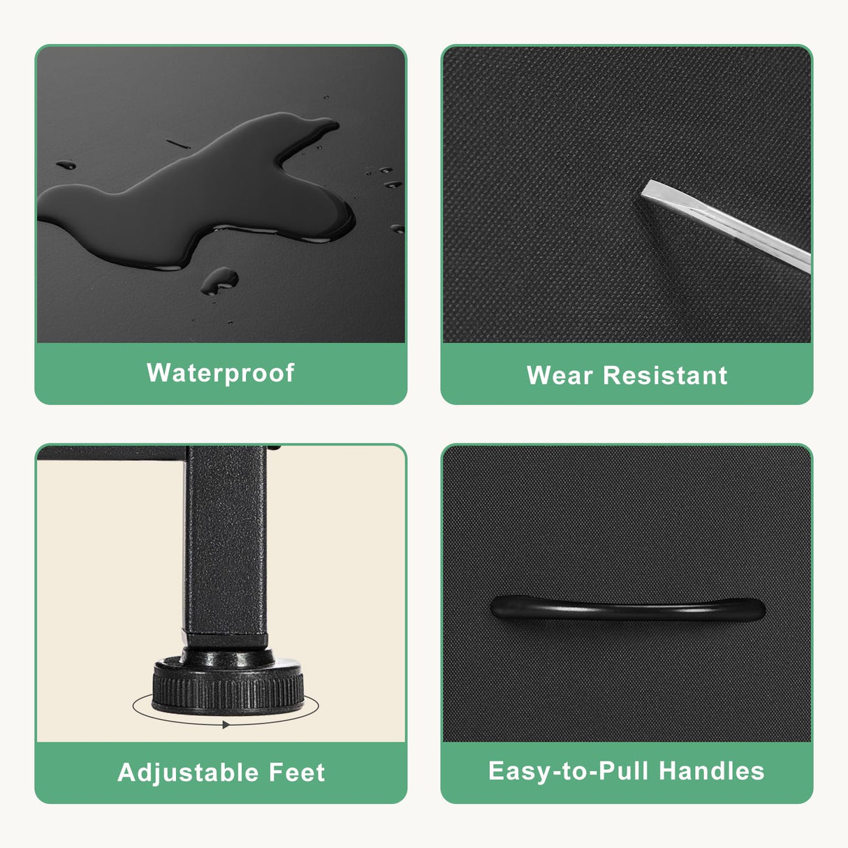 DUMOS TV Stand Dresser for Bedroom with 5 Fabric Drawer,Entertainment Center for 45 inch Television, Media Console Table with Storage, Open Shelf, Adjustable Feet, Living Room Furniture, Black DUMOS