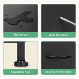 DUMOS TV Stand Dresser for Bedroom with 5 Fabric Drawer,Entertainment Center for 45 inch Television, Media Console Table with Storage, Open Shelf, Adjustable Feet, Living Room Furniture, Black DUMOS