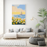 Framed Paint by Numbers Kit for Adults Beginner & Kids Age 8-12, Easy Flowers Adult Paint by Number Kits on Canvas, DIY Acrylic Watercolor Oil Paint by Number for Adults Landscape for Gift 8x12 Inch Possoco