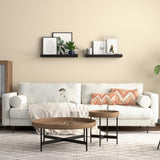 Boswillon Floating Shelves Wall Mounted Set of 2, Modern Black Wall Shelves for Storage with Lip, Display Picture Ledge Shelf for Wall Decor Bedroom Living Room Bathroom Kitchen Boswillon