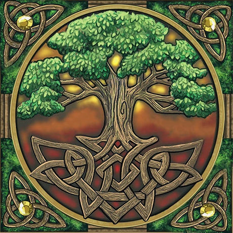 Diymood DIY 5D Diamond Painting Tree Life, Diamond Painting Kits for Adults, Round Full Drill Paint with Diamond Arts Canvas Crafts Cross Stitch Crystal Embroidery for Home Wall Decor Gift 12x12inch Diymood