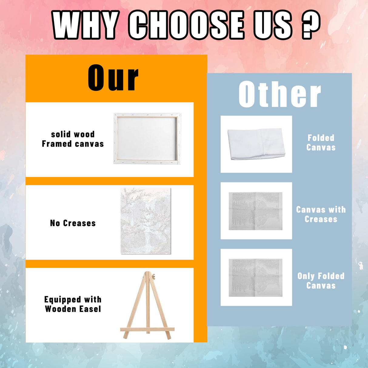 Paint by Numbers with Frame Wooden Easel-Plum Blossom Paint by Number Adult,Waterfall Paint by Numbers Framed Canvas,Adult Paint by Number Kits on Canvas Framed Gifts and Home Wall Decor 12x16inch Ausanrl