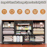 Furnulem 55'' TV Stand Dresser with 8 Drawers, Wood Desk Top - for Bedroom, Closet, Living Room Storage Furnulem