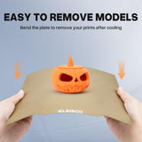 ELEGOO 235x235mm PEI Sheet Magnetic Build Plate, PEI Spring Steel Flexible Platform with Adhesive Bed for Neptune 3 Pro 3D Printer ELEGOO