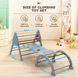 SOKO Pikler Triangle Set - 6 in 1 Pikler Triangle Climber with Ramp Set Foldable Pikler Triangle Climbing Toy, Rock Climbing Ramp, Pikler Arch Climber, Montessori Climbing Set for Children and Kids SOKO