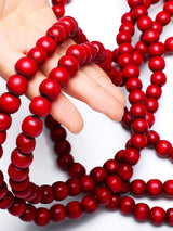 16 Feet Christmas Wood Bead Garland Wooden Bead Garland for Christmas Tree Holiday Decoration WILLBOND